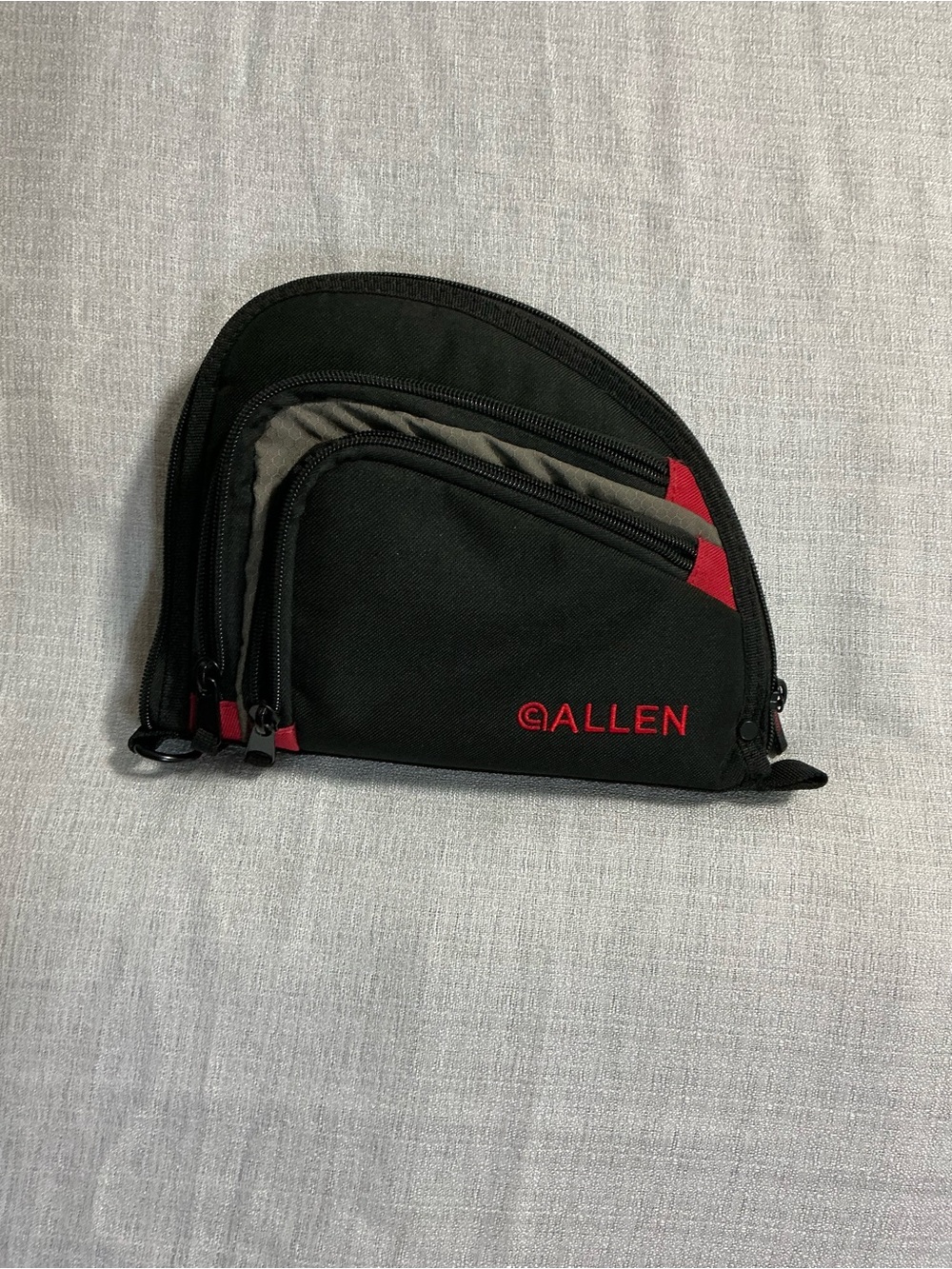 Allen Black Red Handgun Pistol soft case padded zipper storage bag pouch